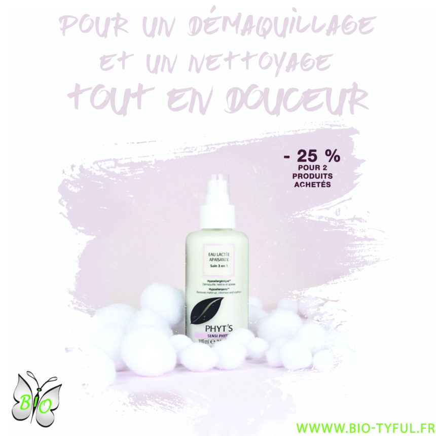 Découvrez l’Eau Lactée Apaisante de Phyt’s ! Profitez de -25% jusqu’au 31 janvier !