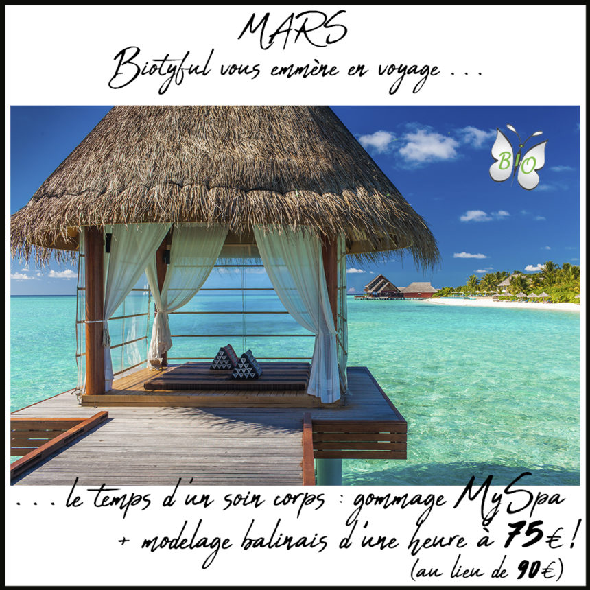 Un gommage MySpa + un modelage balinais d’1h pour 75€ au lieu de 90€ !